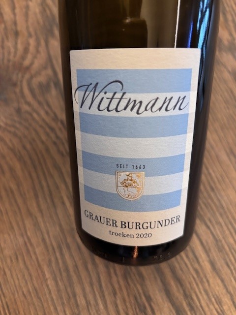 WEINGUT WITTMANN GRAUER BURGUNDER TROCKEN BIO VOL 12.5     2020